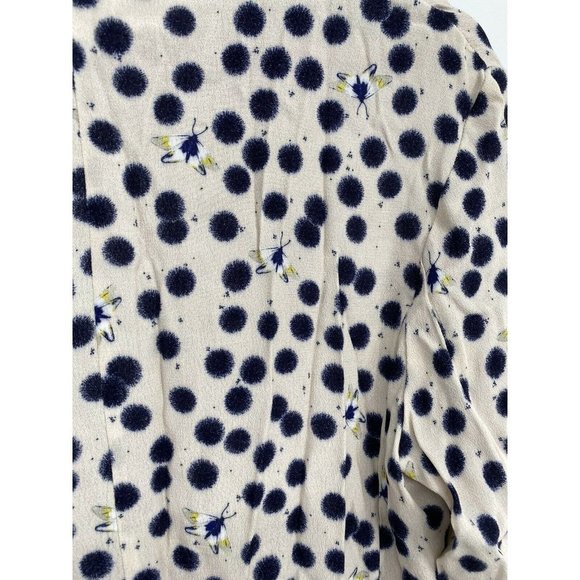 Anna Glover x H&M Crepe Blazer Size 10 Polka Dot Moth Pattern Pockets LIGHWEIGHT - Picture 6 of 6